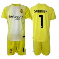 Stroje piłkarskie Inter Milan Yann Sommer #1 Bramkarskie Koszulka Wyjazdowej dla dzieci 2025-26 Krótki Rękaw (+ szorty)